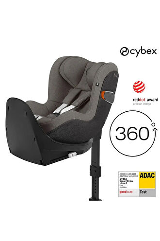 Sirona Zi isize Plus (soho grey) 360 derece dönen Adac ödüllü isofix bebek oto koltuğu 0-18 kg