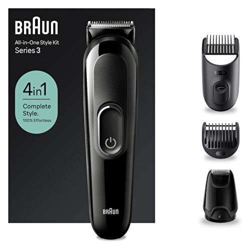 Braun Series 3 SK3400 Hepsi Bir Arada Şekillendirme Seti, 4’ü 1 Arada Erkek Bakım Kiti
