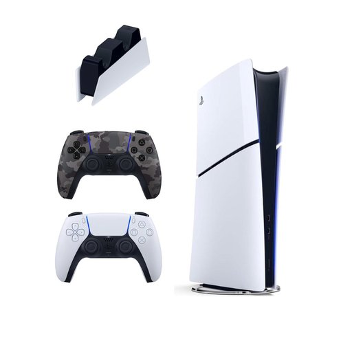 Sony Playstation 5 Slim Digital + 2. Kamuflaj Dualsense + Şarj İstasyonu (İthalatçı Garantili)