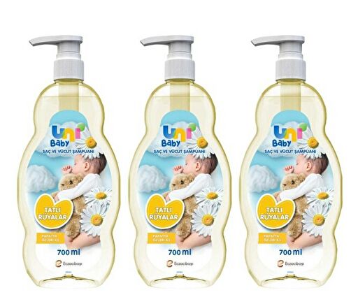 Uni Baby Tatlı Rüyalar Şampuanı 700 ml x 3 Adet