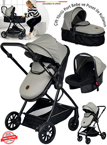 Baby Home 1010 Qool Travel Sistem Bebek Arabası Black Füme