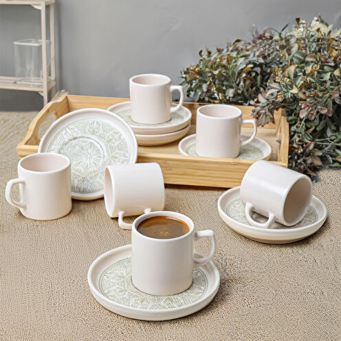 Keramika Groundlace Nordic Kahve Takımı 12 Parça 6 Kişilik 21501