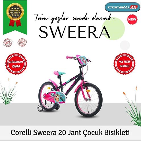 Corelli Sweera 20 Jant 6 - 10 Yaş Çocuk Bisikleti + Yan Destek Tekeri ( Ücretsiz Kurulum)