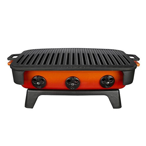 Lava Döküm Mangal, Alt Stand, Gövde ve Üst Izgara Dahil Komple.  Ölçü 36x45cm - Turuncu