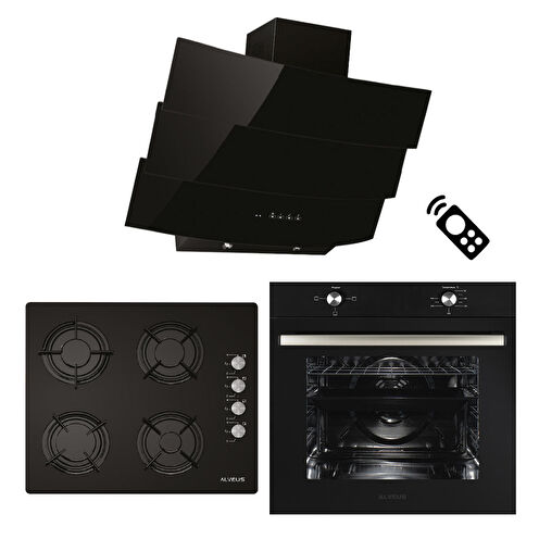 ALVEUS CENTURY 604 SİYAH 3'LÜ ANKASTRE SET (MODW-GLS640-MFA604)