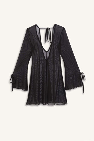 -Fall in Love Regular Fit Tül Plaj Kıyafeti