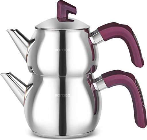 Viyola İndüksiyon Tabanlı Midi Çaydanlık Takım Mürdüm