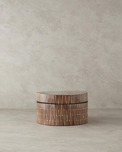 English Home Boho Chic Bambu Dekoratif Kutu Kahverengi
