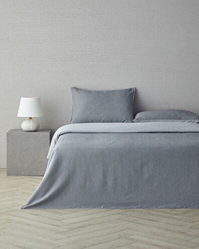 English Home Pied de poule İpliği Boyalı King Size Nevresim Takımı 240x220 cm Siyah