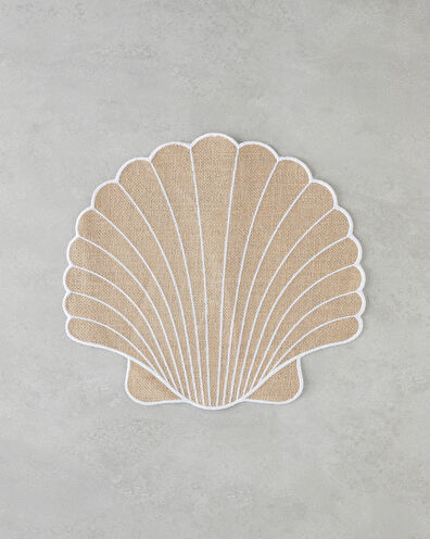 Seashell Jüt 2'li Amerikan Servis 34x38 Cm Krem