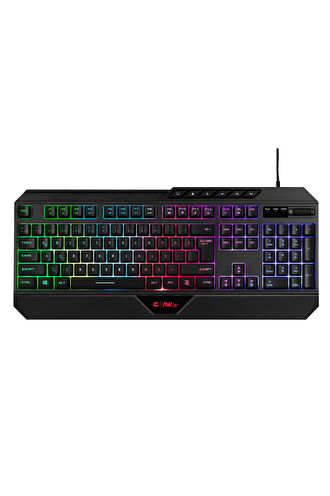 Claw's Nexus K1 RGB Full Membran 104 Tuşlu Ekstra Multimedya / Rollover Ses Kontrol Mekanizmalı & Claw's Reflex Örgü Kablolu Gaming Klavye (11 Farklı RGB Efektli)