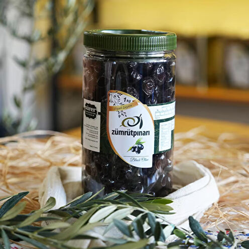 Yağlı Sele (Salamura) Siyah Zeytin XL 1 Kg