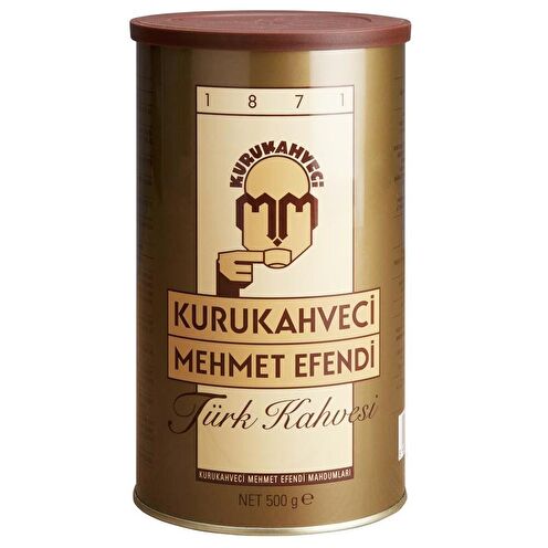 Kurukahveci Mehmet Efendi Sade Öğütülmüş Türk Kahvesi Teneke Kutu 500 gr 
