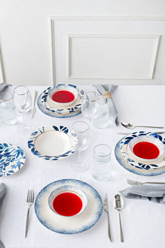 Emsan Lilabelle 24 Parça 6 Kişilik Yemek Takımı Yuvarlak