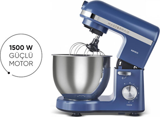 Karaca Mastermaid Chef 1500 W 5 lt Marine Blue Stand Mikser
