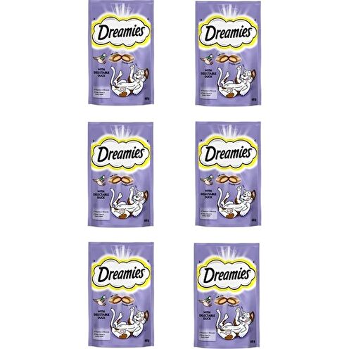 Dreamies Ördekli 60 gr 6'lı Kedi Ödül Maması