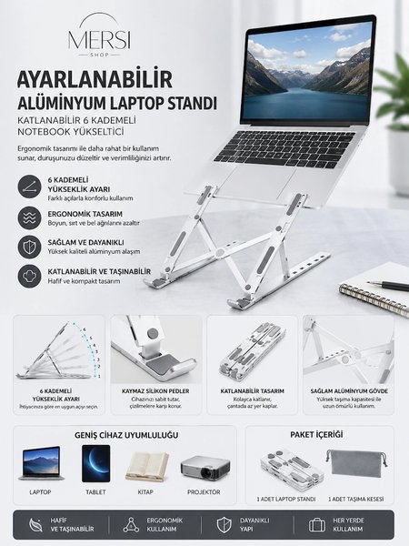 Mersi SHOP Notebook Standı