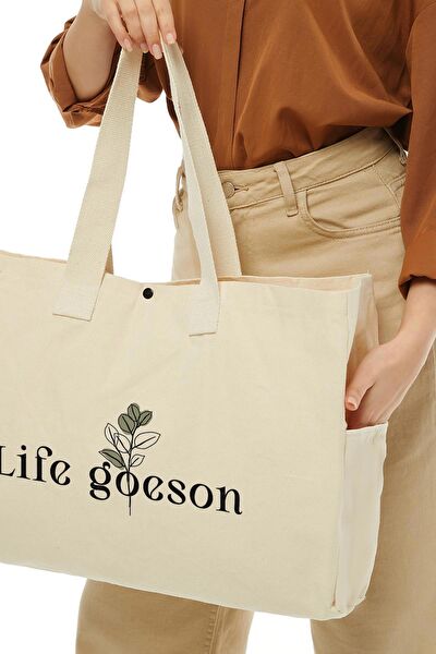 Çınar Bez Çanta Plaj Çantası