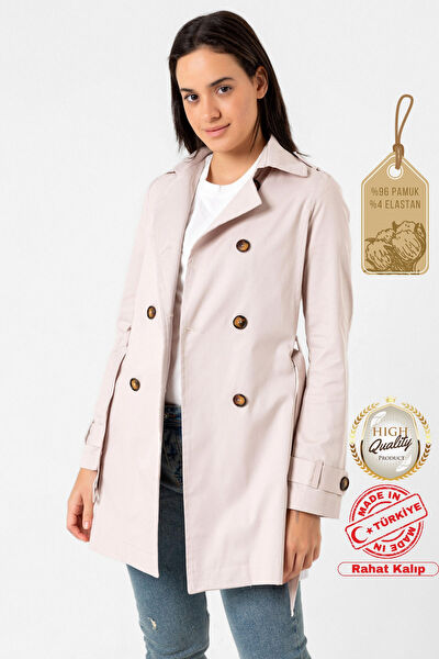 PASTELASTORE Kadın Trençkot, Yağmurluk