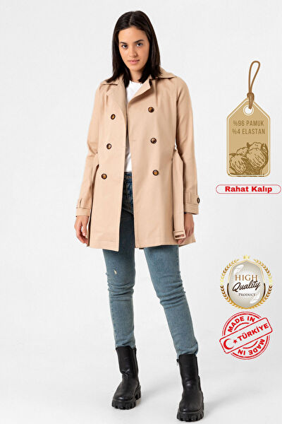 PASTELASTORE Kadın Trençkot, Yağmurluk