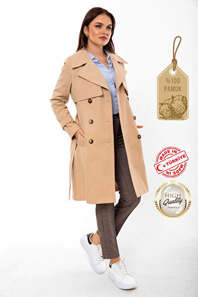 PASTELASTORE Kadın Trençkot, Yağmurluk