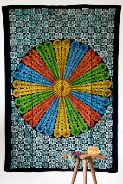 Lila Rosa Duvar Halısı, Örtüsü