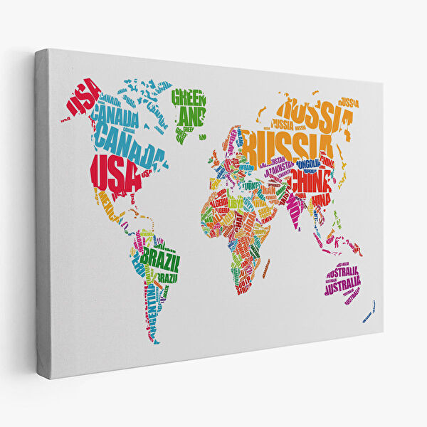 Harita Sepeti Kanvas Tablo