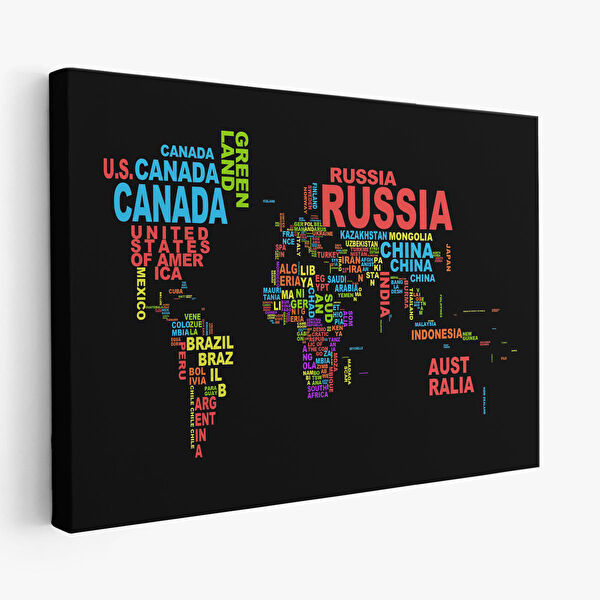 Harita Sepeti Kanvas Tablo