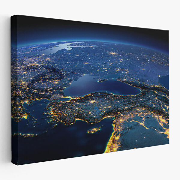 Harita Sepeti Kanvas Tablo