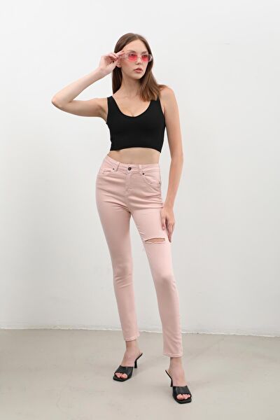 Blue White Kadın Jeans