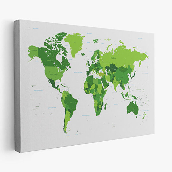 Harita Sepeti Kanvas Tablo