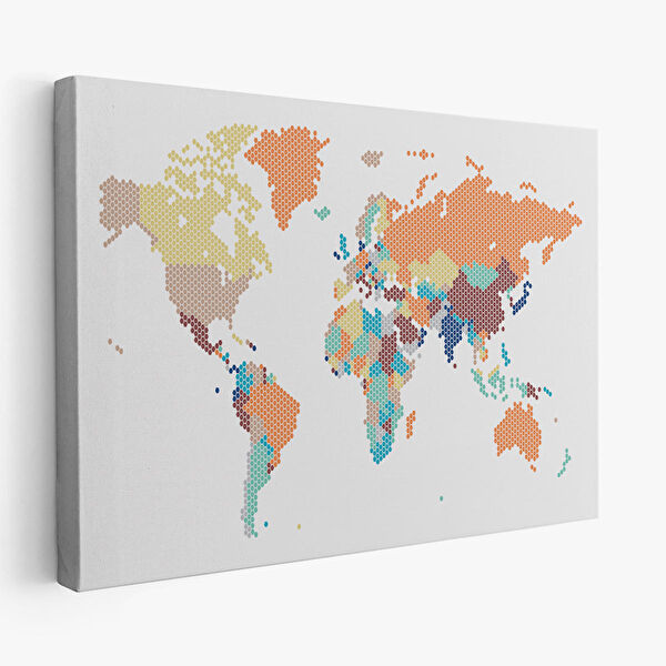 Harita Sepeti Kanvas Tablo