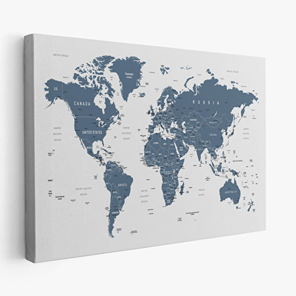 Harita Sepeti Kanvas Tablo