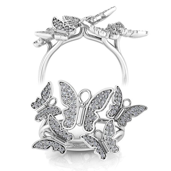 Silvanit Pırlanta Kadın Yüzük