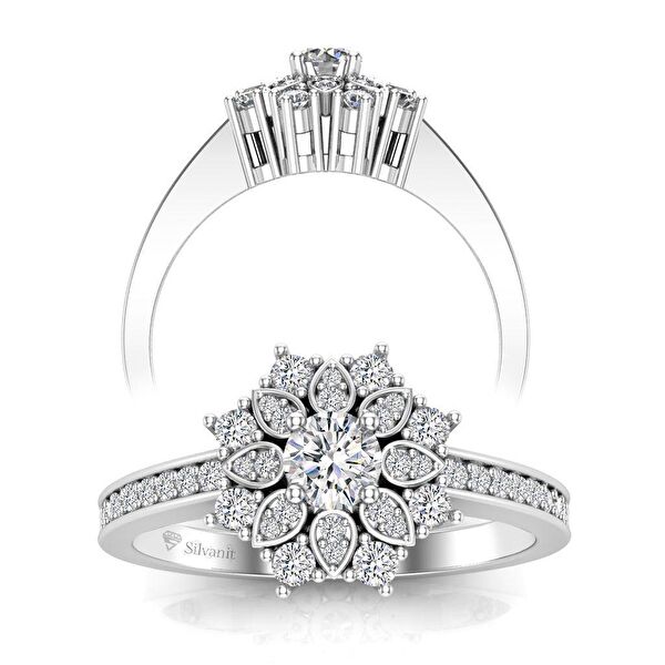 Silvanit Pırlanta Kadın Yüzük