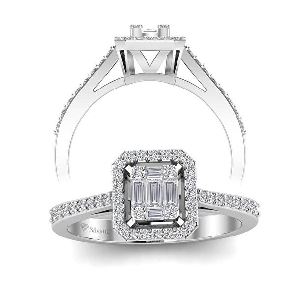 Silvanit Pırlanta Kadın Yüzük