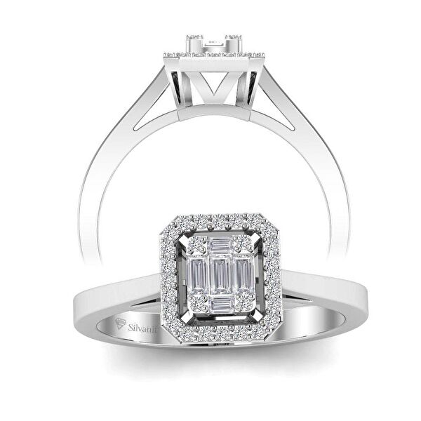 Silvanit Pırlanta Kadın Yüzük