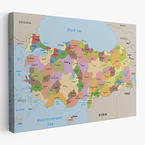 Harita Sepeti Kanvas Tablo