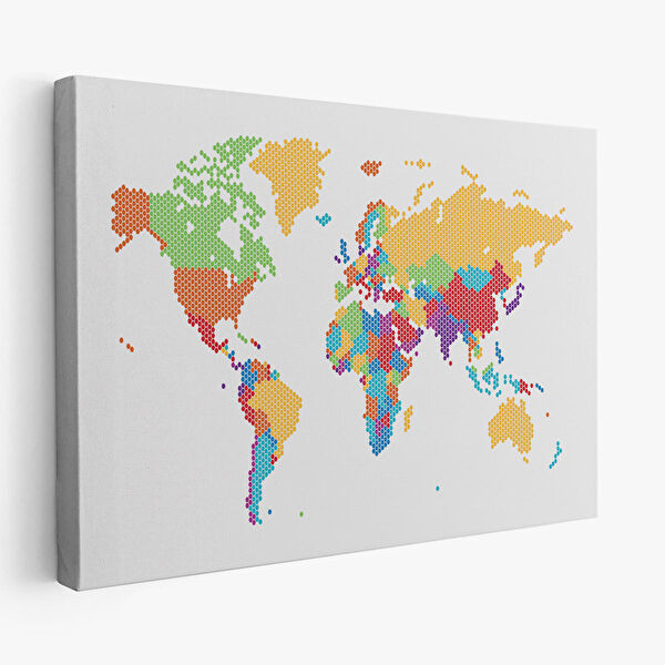 Harita Sepeti Kanvas Tablo