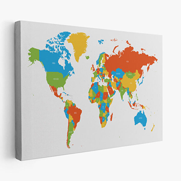 Harita Sepeti Kanvas Tablo