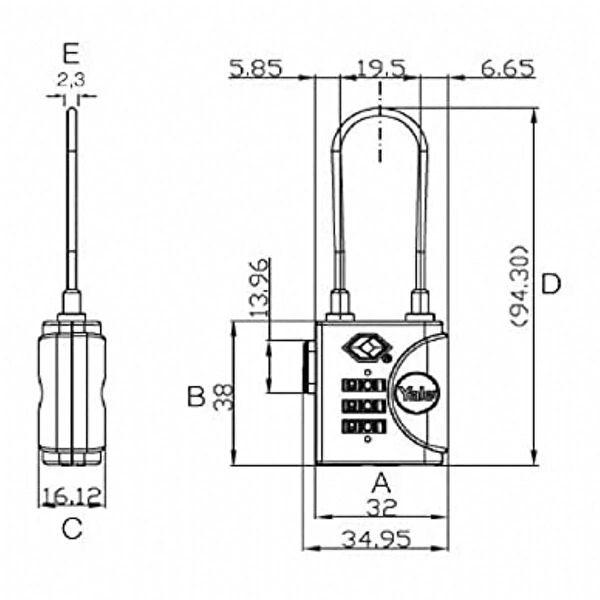Yale kilit Kapı Kilidi
