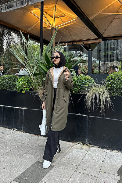 BurcuTesettür Tesettür Trençkot, Yağmurluk