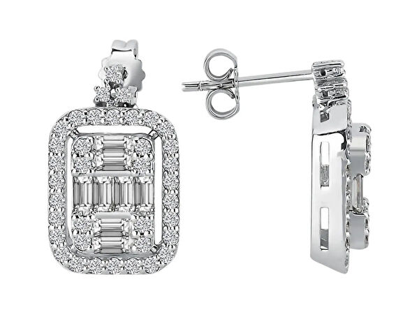 Sirius Pırlanta Altın Küpe