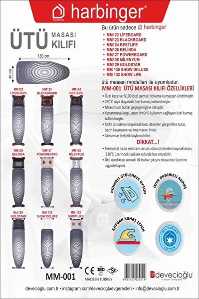 Devecioğlu Ütü Masası Kılıfı ve Aksesuarları