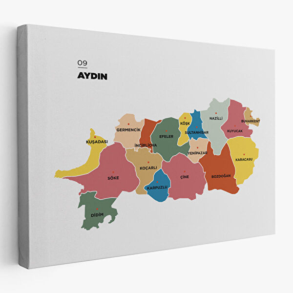 Harita Sepeti Kanvas Tablo