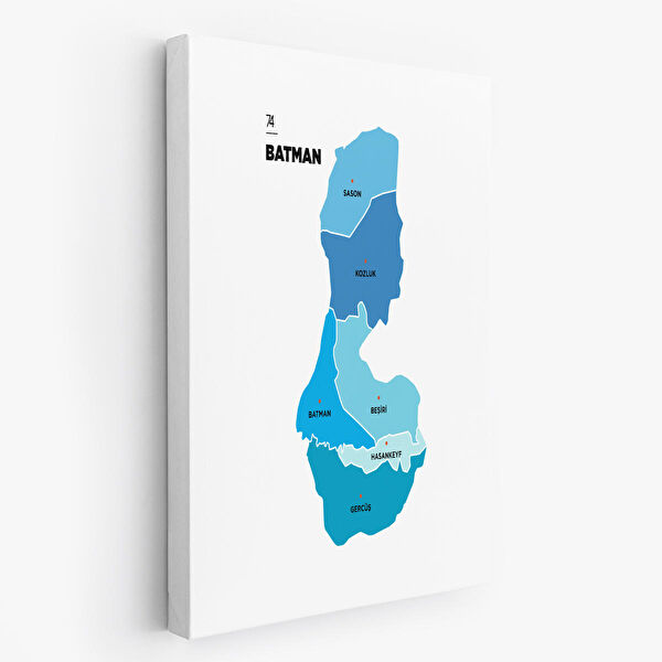 Harita Sepeti Kanvas Tablo