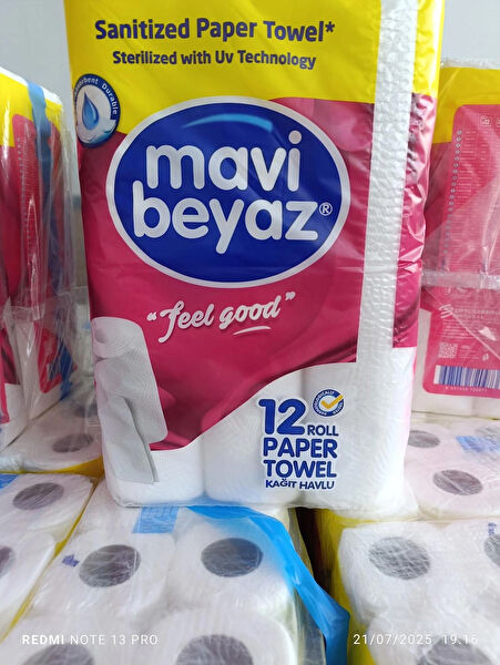 Mavi Beyaz Kağıt Havlu