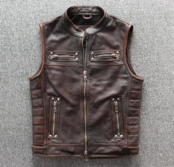 NYC DERİ Erkek Yelek