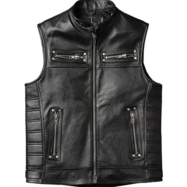 NYC DERİ Erkek Yelek