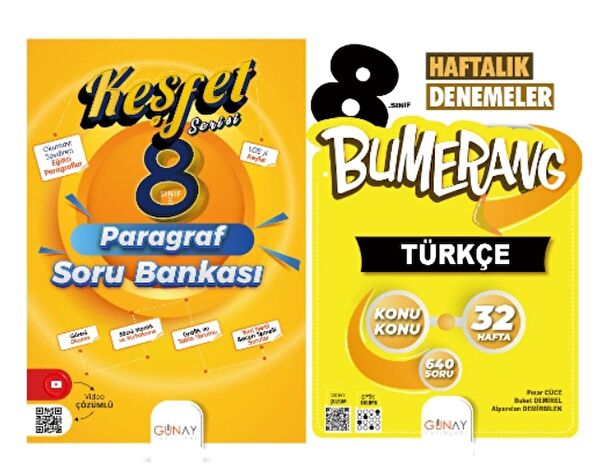 Günay Yayınları Ders ve Yardımcı Kaynak Kitapları